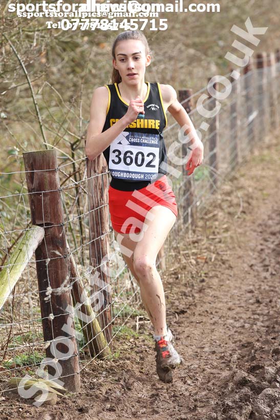 Girls under-15s, 2020 British Athletics Inter Counties Cross Country Champs., Prestwold Hall, Loughborough. Photo: David T. Hewitson/Sports for All Pics